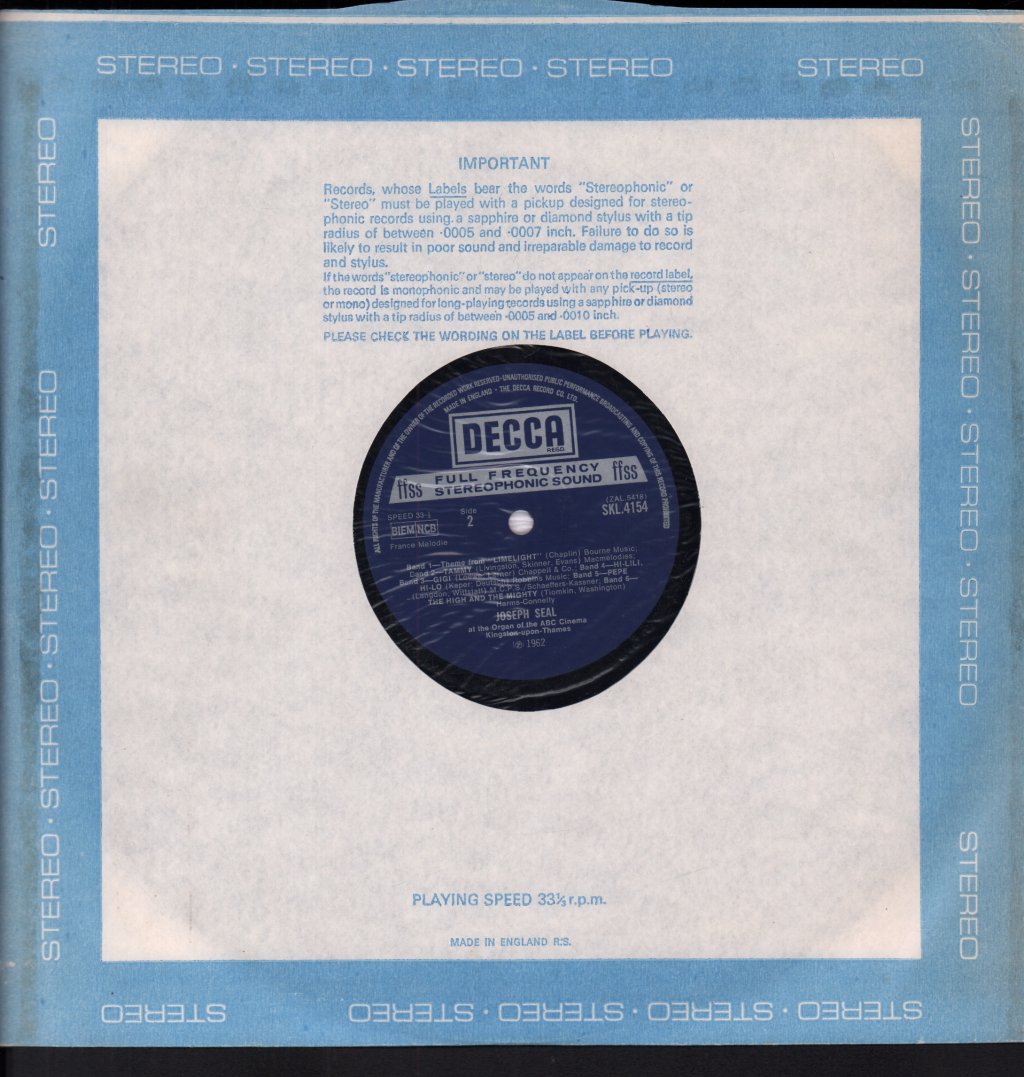 Joseph Seal - Twelve Top Film Themes - Lp