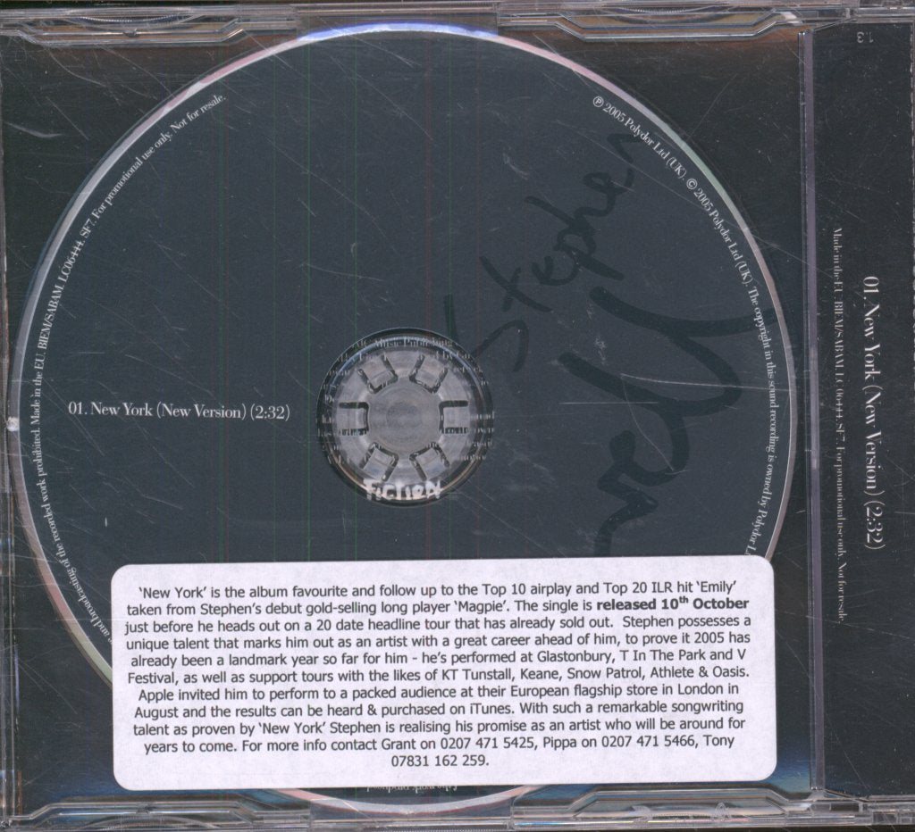 Stephen Fretwell - New York - Cd