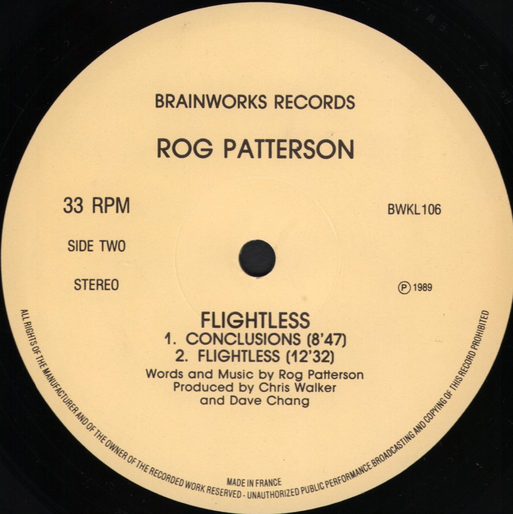 Rog Patterson - Flightless - Lp