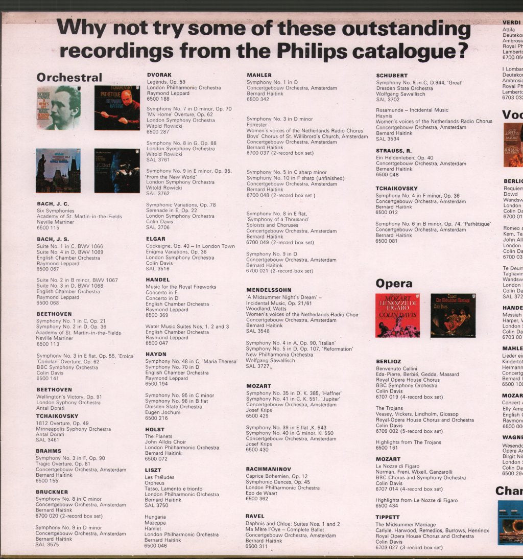 Bernard Haitink / Pierre Monteux / Neville Marriner / Wolfgang Sawallisch - Four Symphonies - Mendelssohn / Schubert / Mozart / Haydn - Double Lp