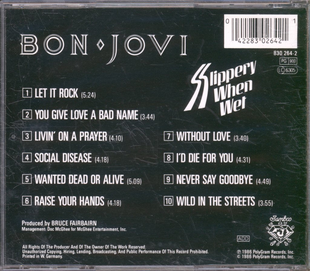 Bon Jovi - Slippery When Wet - Cd