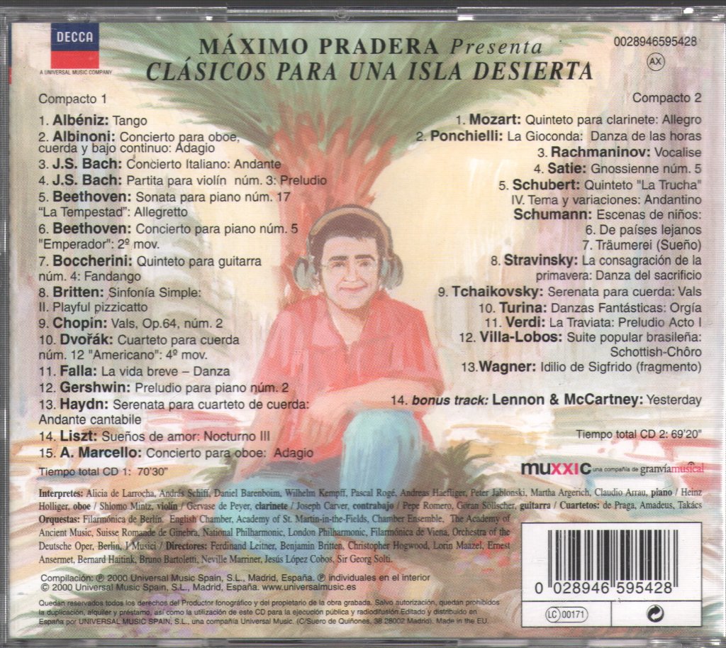 Maximo Pradera - Maximo Pradera Presenta: Clásicos Para Una Isla Desierta - Double Cd