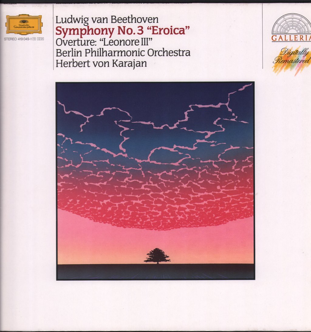 Herbert Von Karajan / Berlin Philharmonic Orchestra - Ludwig van Beethoven - Symphony No. 3 "Eroica" / Overture - "Leonore III" - Lp