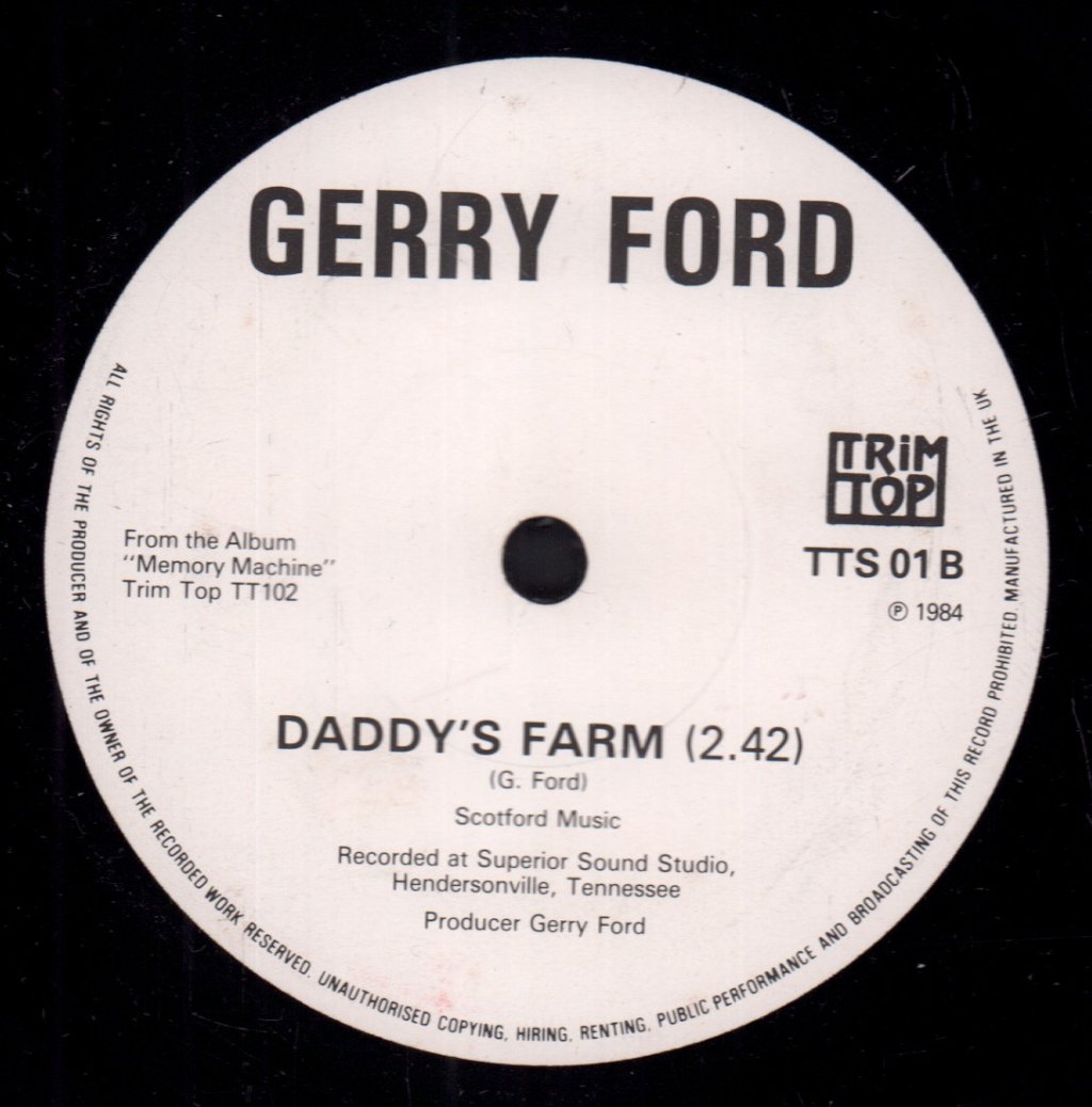 Gerry Ford - Memory Machine - 7 Inch