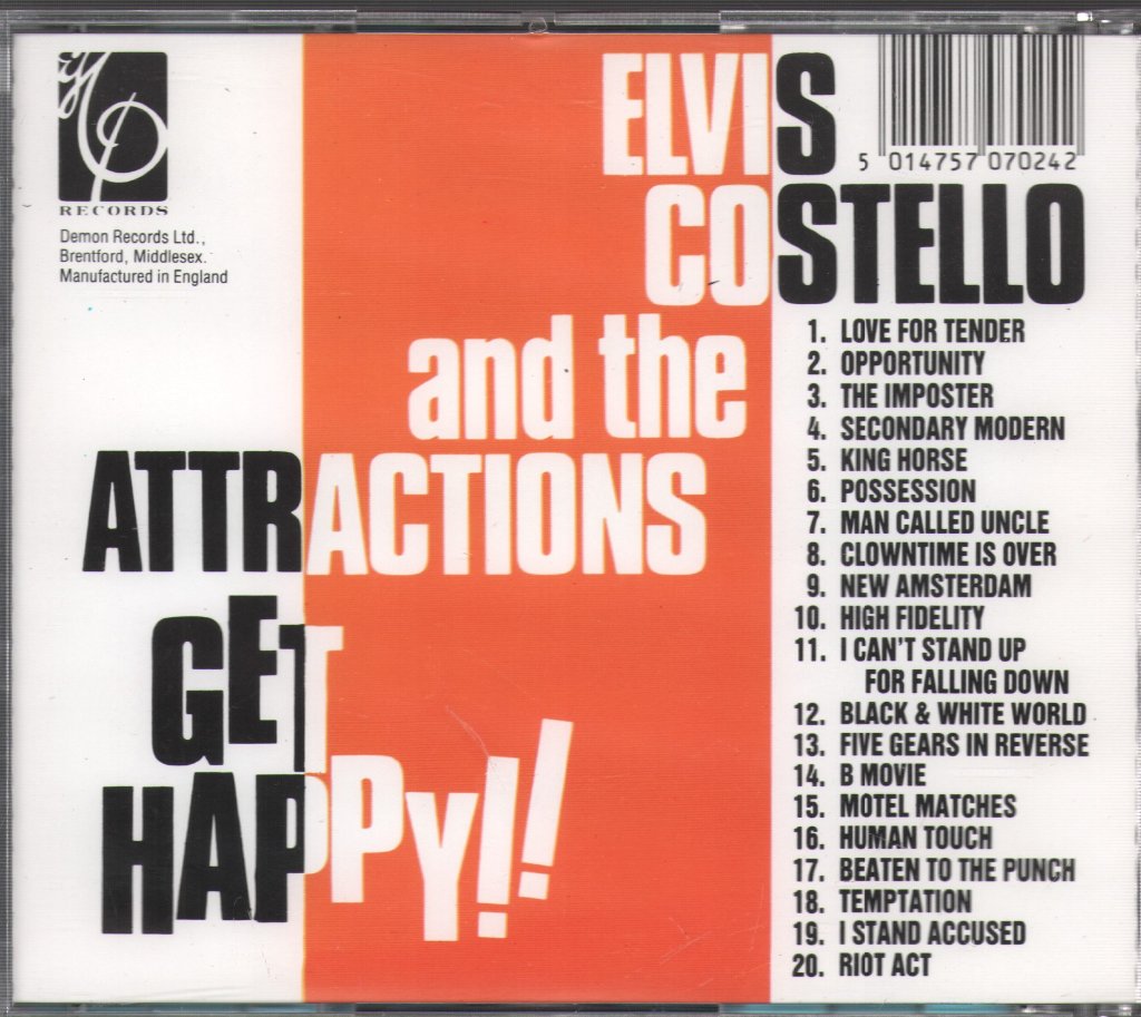 Elvis Costello & The Attractions - Get Happy!! - Cd