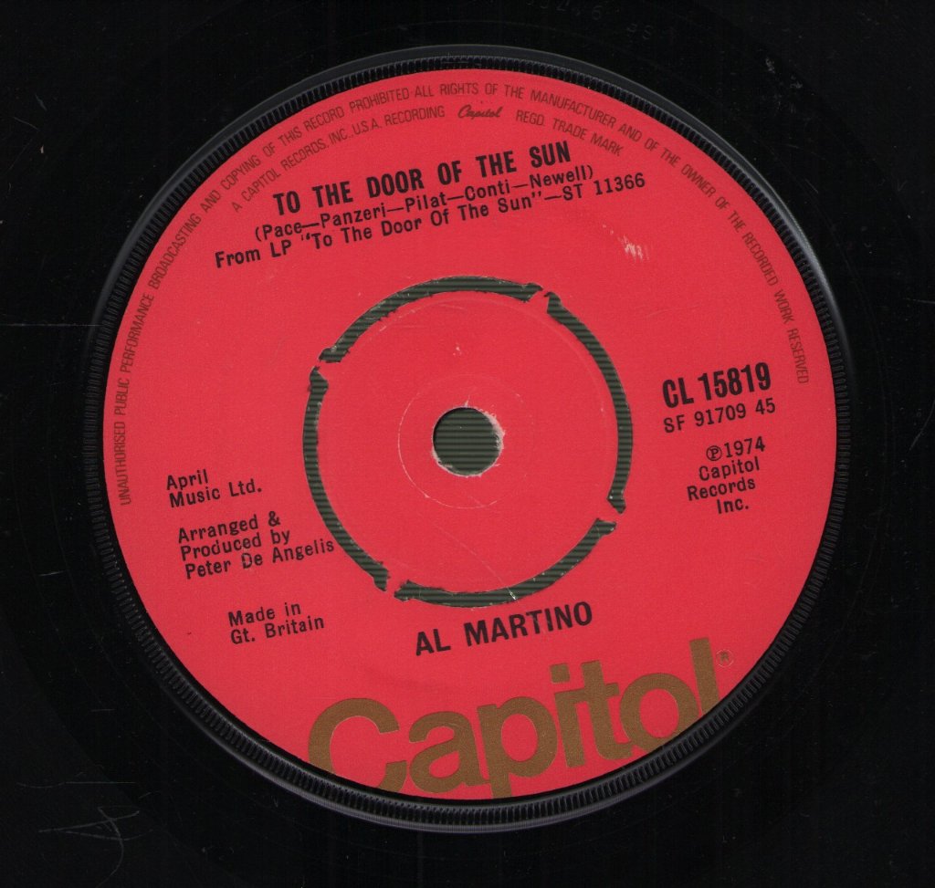 Al Martino - To The Door Of The Sun - 7 Inch