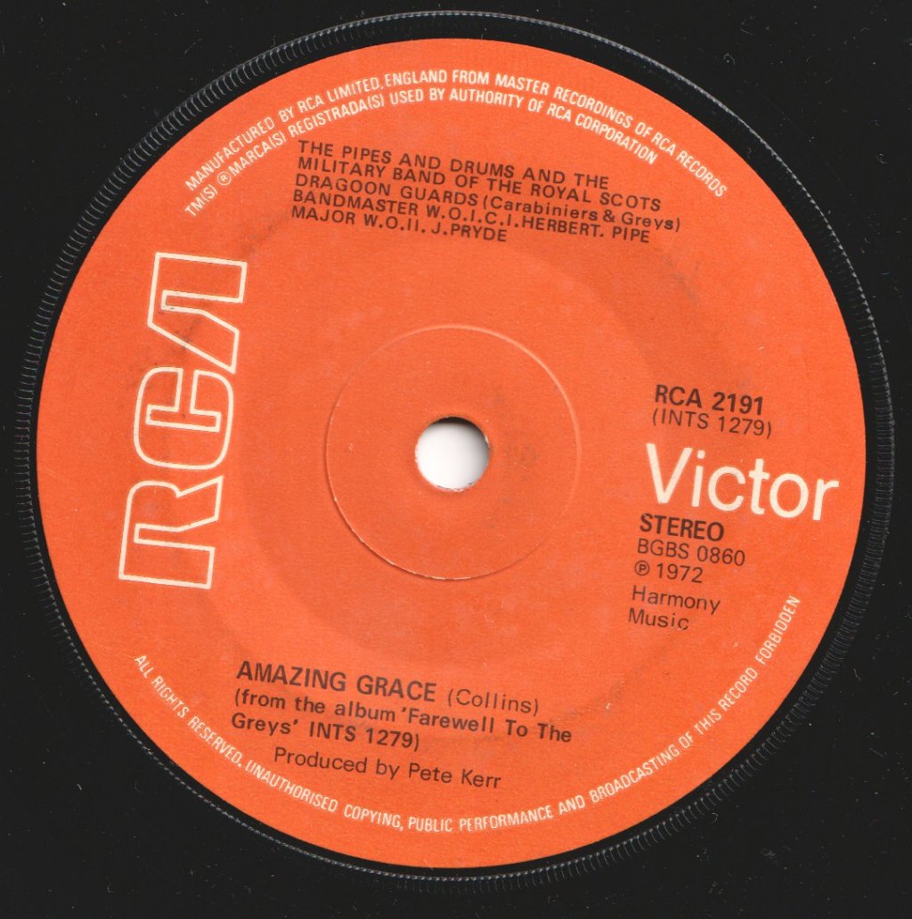 Pipes And Drums And Military Band Of The Royal Scots - Amazing Grace - 7 Inch