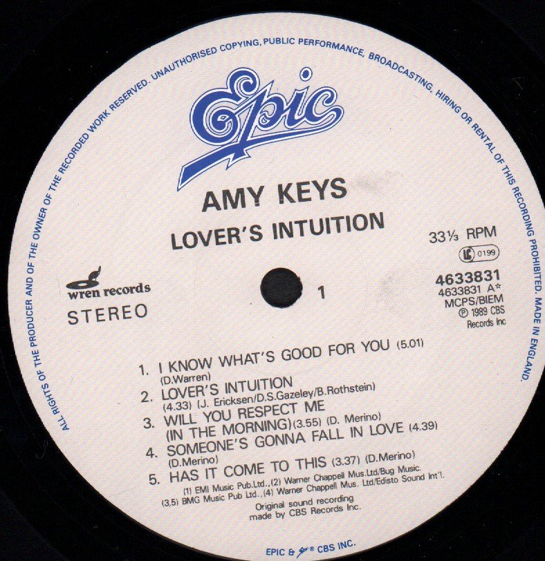 Amy Keys - Lover's Intuition - Lp