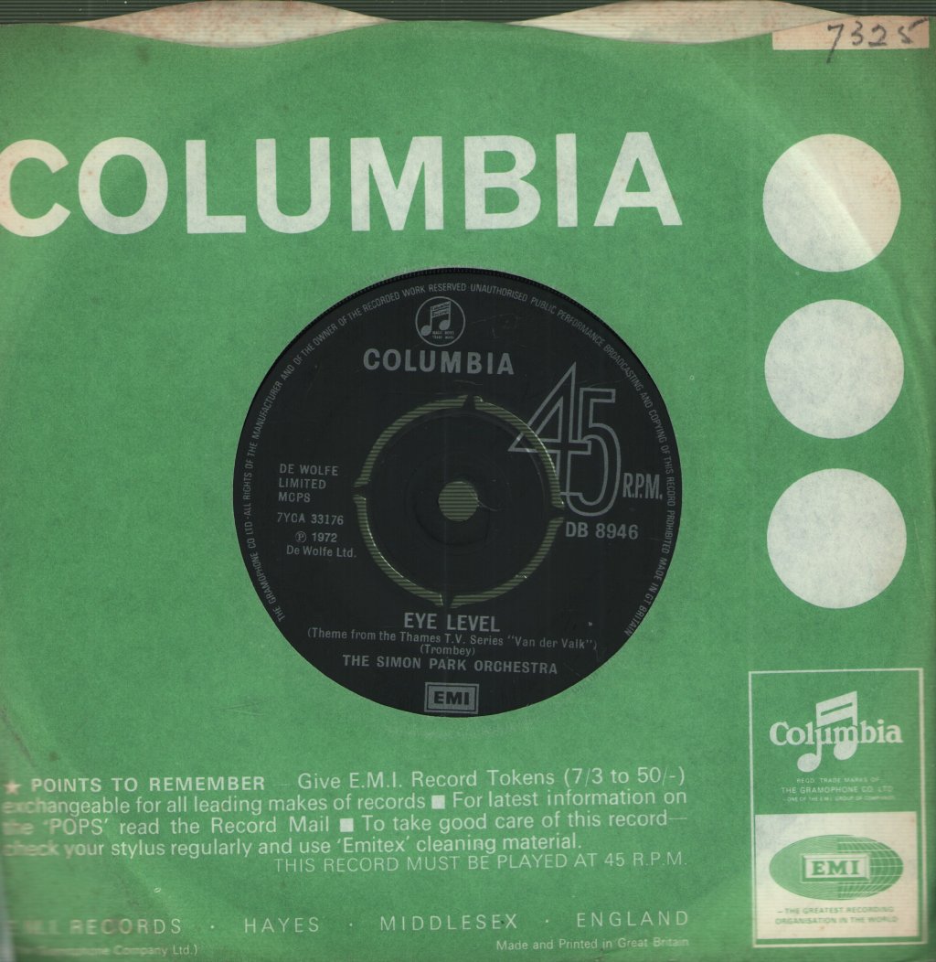 Simon Park Orchestra - Eye Level - 7 Inch