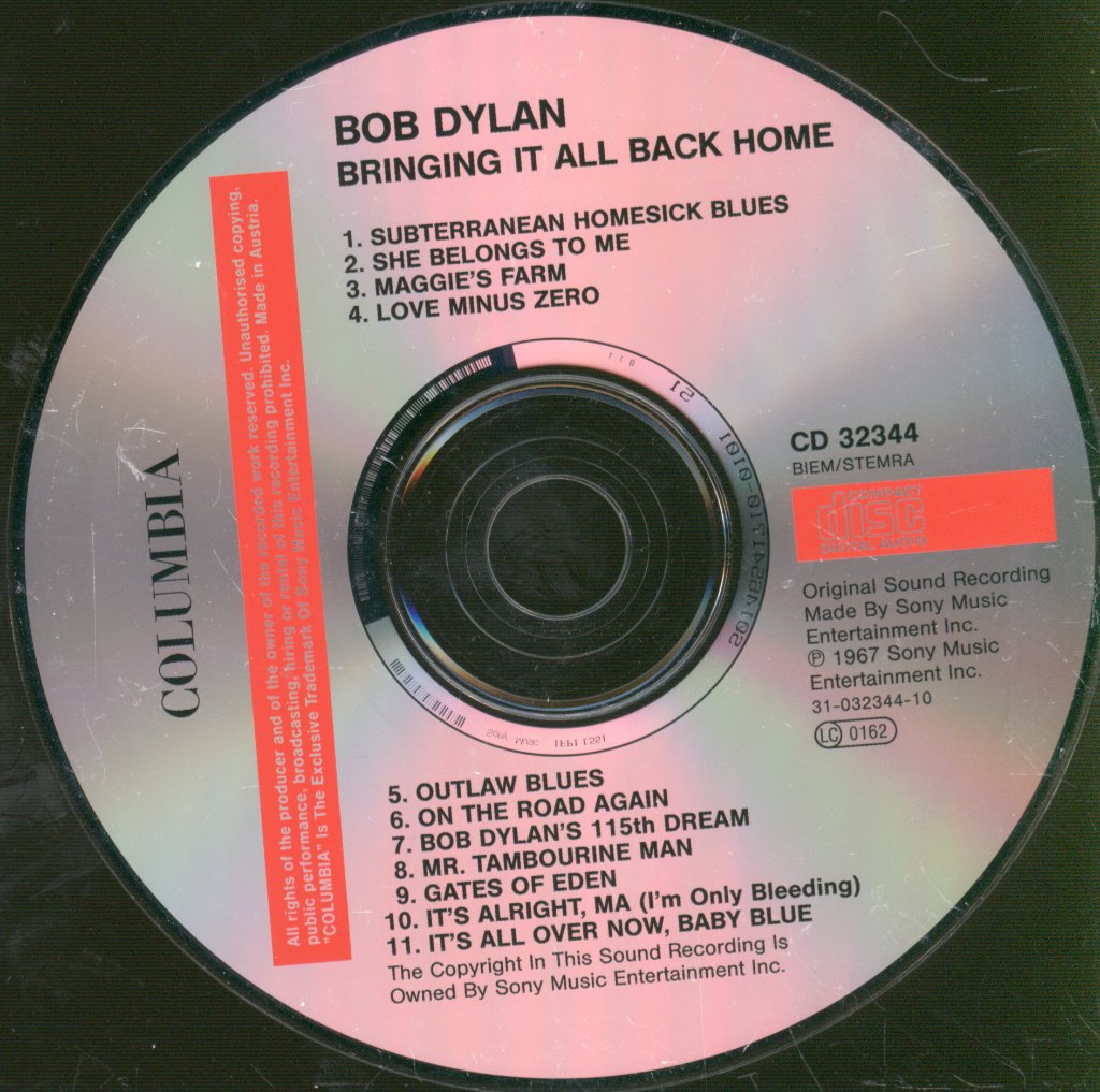 Bob Dylan - Bringing It All Back Home - Cd
