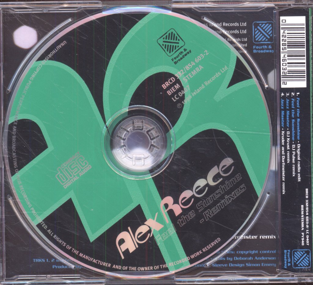 Alex Reece - Feel The Sunshine (Remixes) - Cd