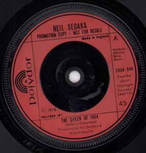 Neil Sedaka - Queen Of 1964 - 7 Inch