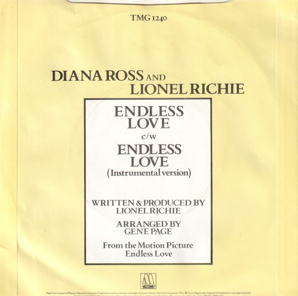 Diana Ross And Lionel Richie - Endless Love - 7 Inch