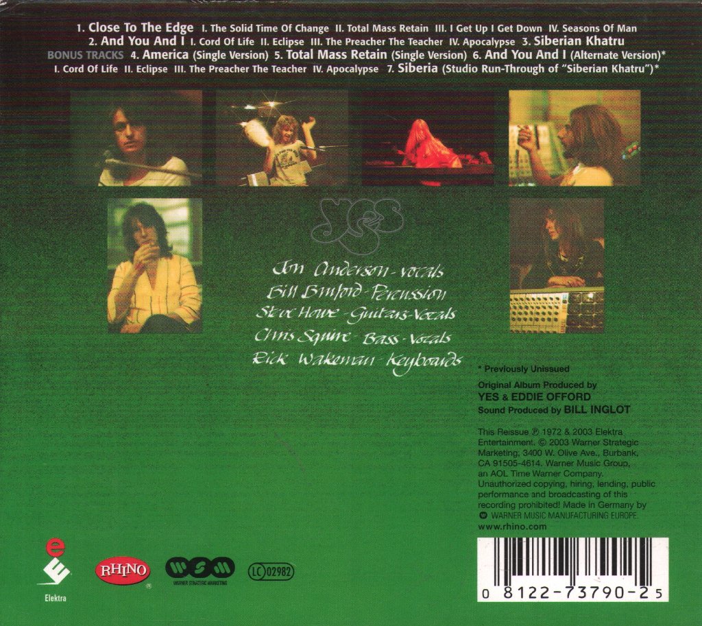 Yes - Close To The Edge - Cd