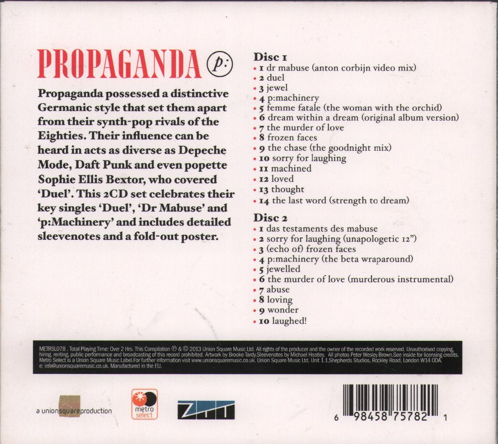 Propaganda - Best Of - Double Cd