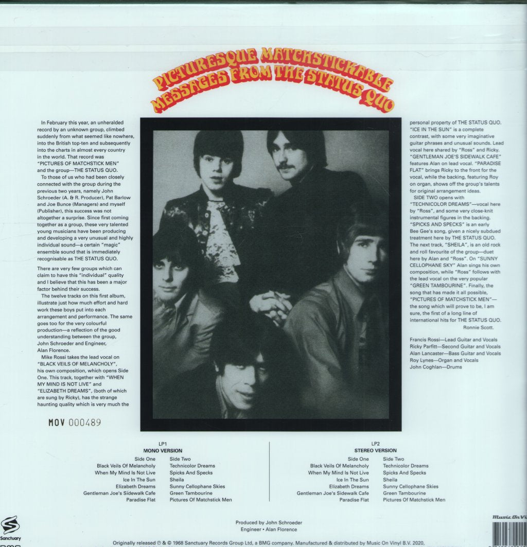 Status Quo - Picturesque Matchstickable Messages From The Status Quo - Lp