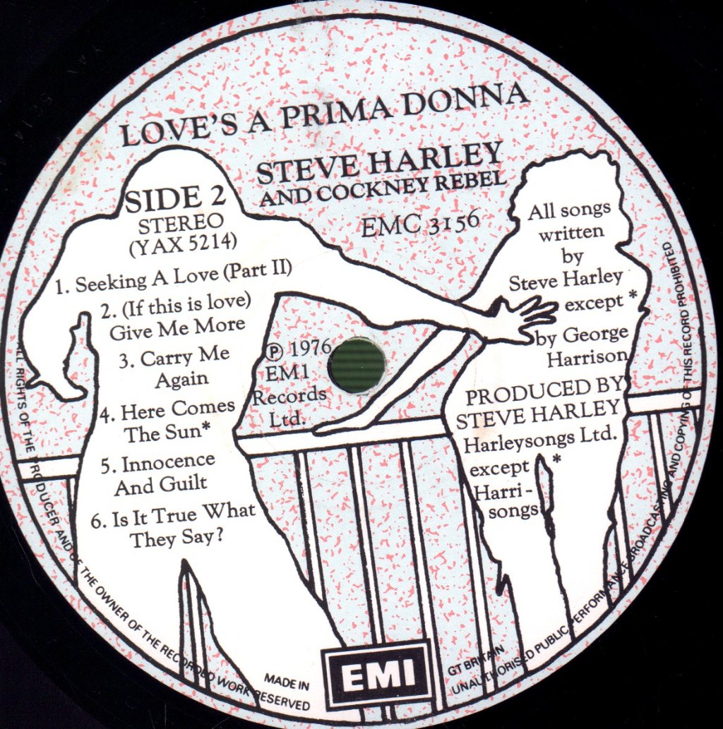 Steve Harley And Cockney Rebel - Love's A Prima Donna - Lp