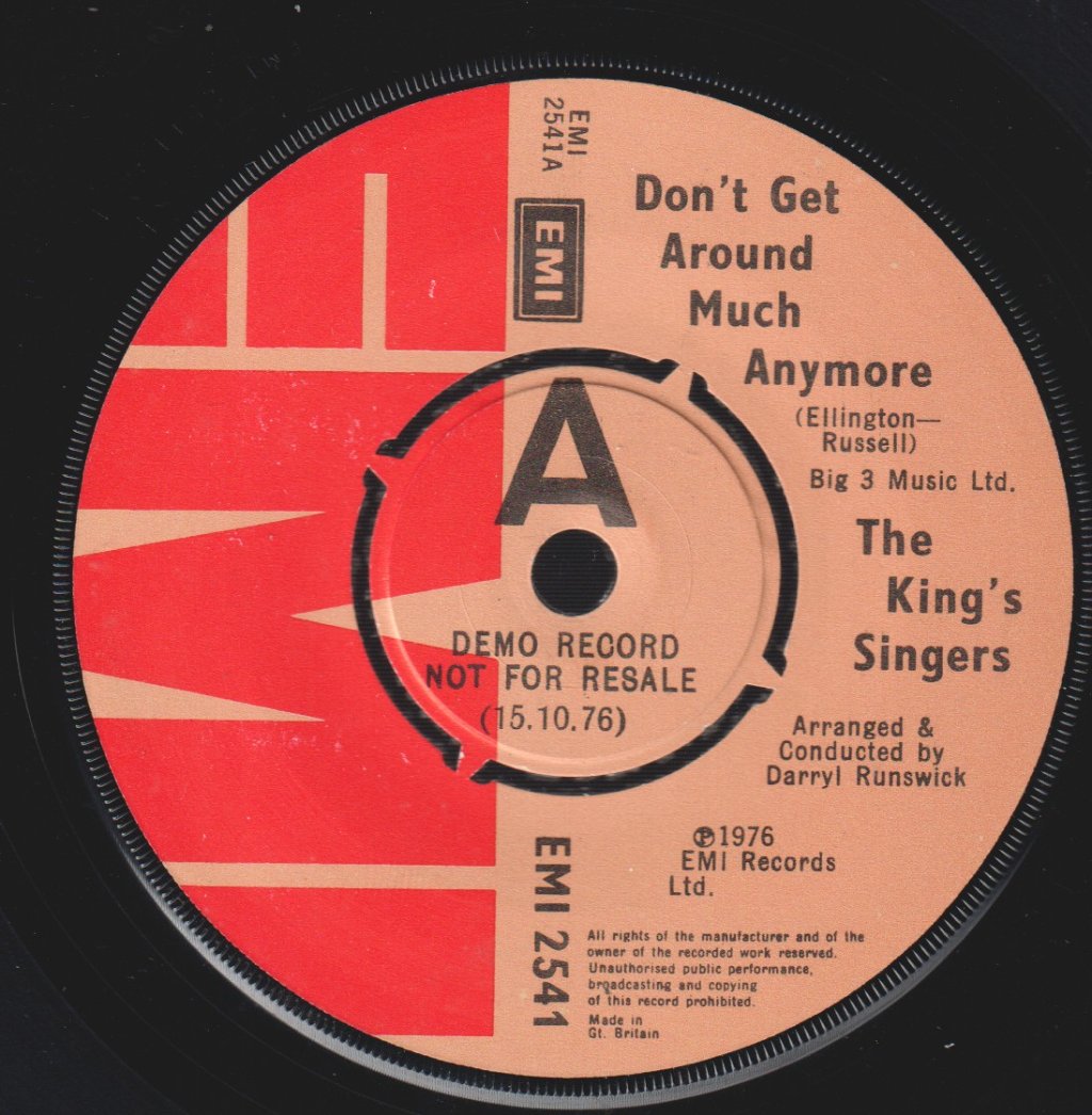 Kings Singers - Don't Get Around Much Anymore - 7 Inch