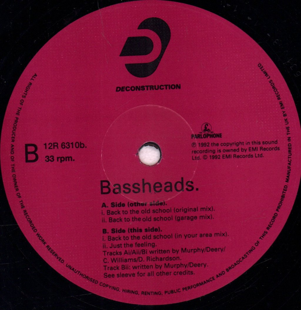 Bassheads - Back To The Old School - 12 Inch