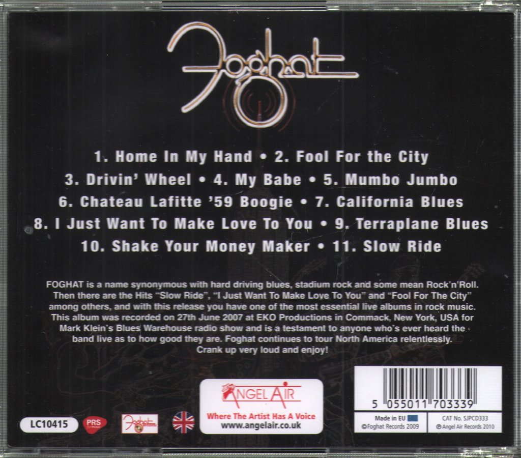 Foghat - NOT Live At The BBC - Cd