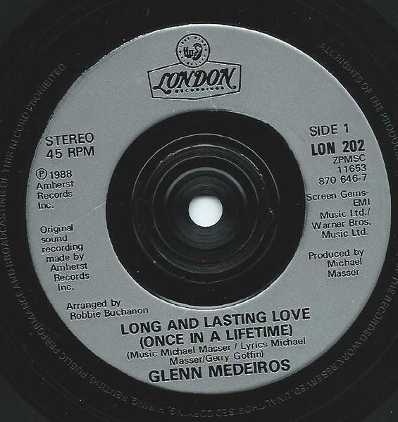 Glenn Medeiros - Long And Lasting Love (Once In A Lifetime) - 7 Inch
