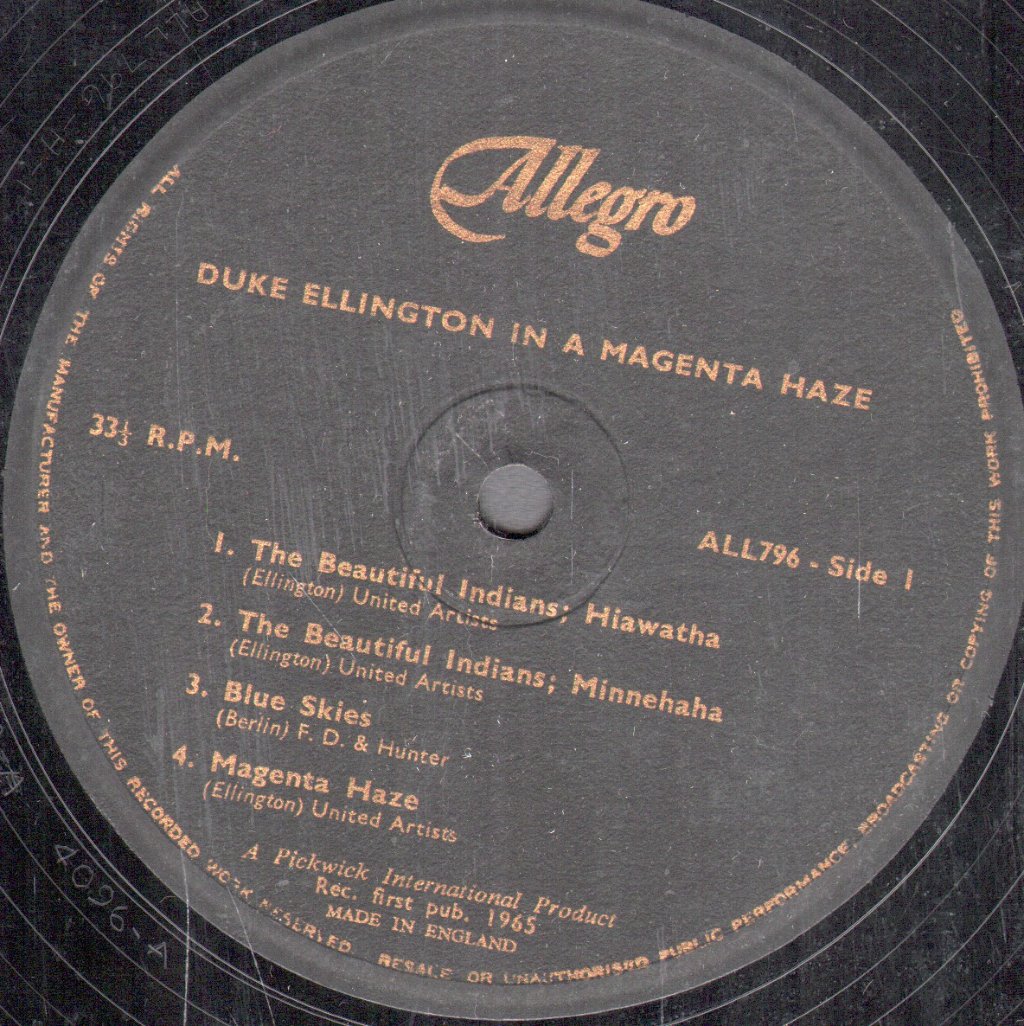 Duke Ellington - In A Magenta Haze - Lp