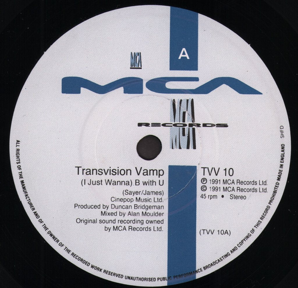 Transvision Vamp - I Just Wanna B With U - 7 Inch