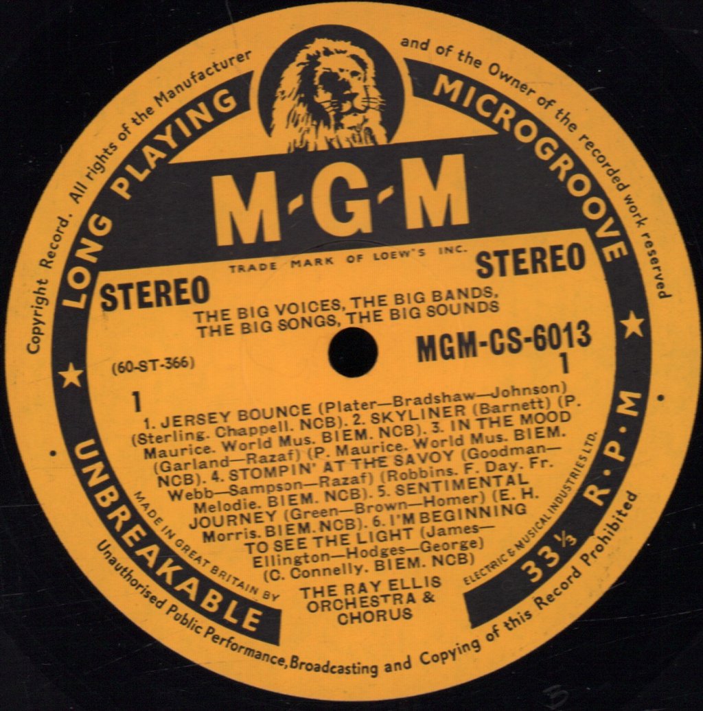 ray ellis orchestra & chorus - Big Voices, The Big Bands, The Big Songs, The Big Sounds - Lp