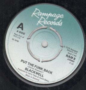 Blackwell - Put The Funk Back - 7 Inch