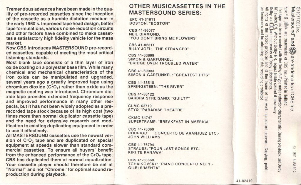Meat Loaf - Bat Out Of Hell - Cassette