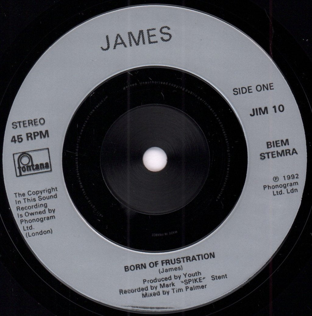 James - Born Of Frustration - 7 Inch
