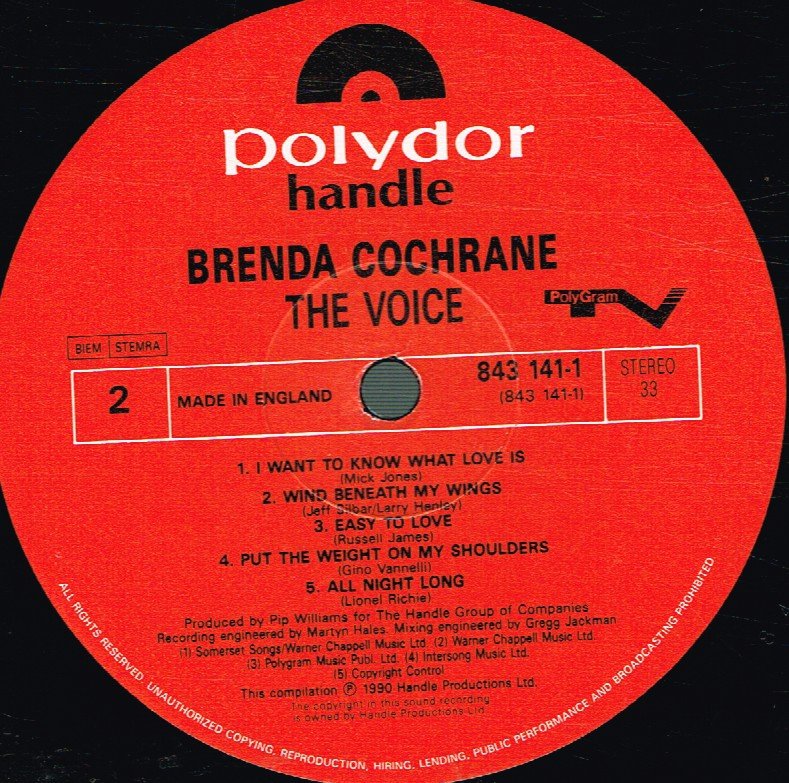 Brenda Cochrane - Voice - Lp