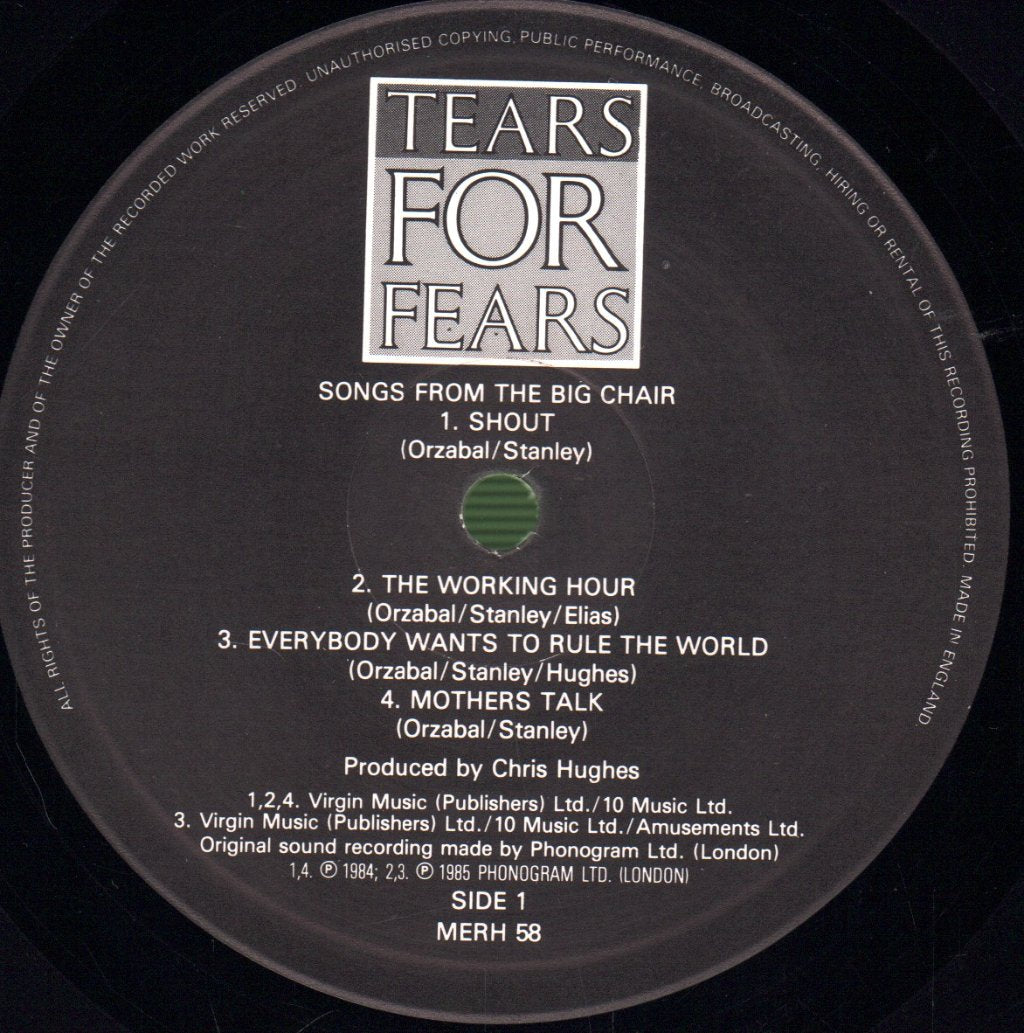 Tears For Fears - Songs From The Big Chair - Lp