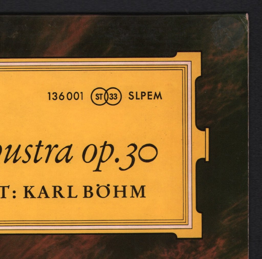 Karl Bohm / Berliner Philharmoniker - R. Strauss - Also Sprach Zarathustra, Op. 30 - Lp