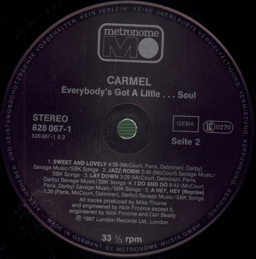Carmel - Everybody's Got A Little...Soul - Lp