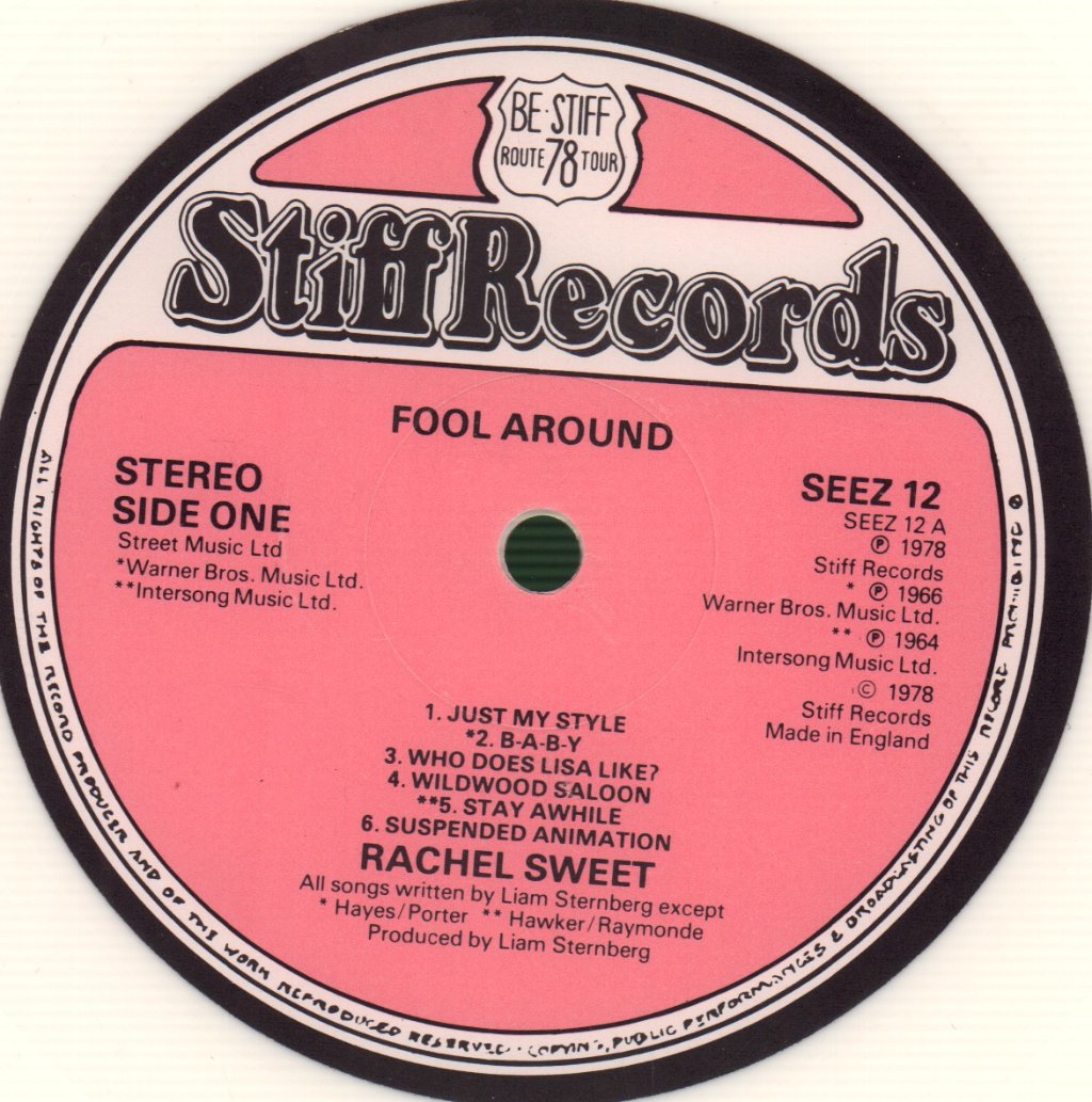 Rachel Sweet - Fool Around - Lp
