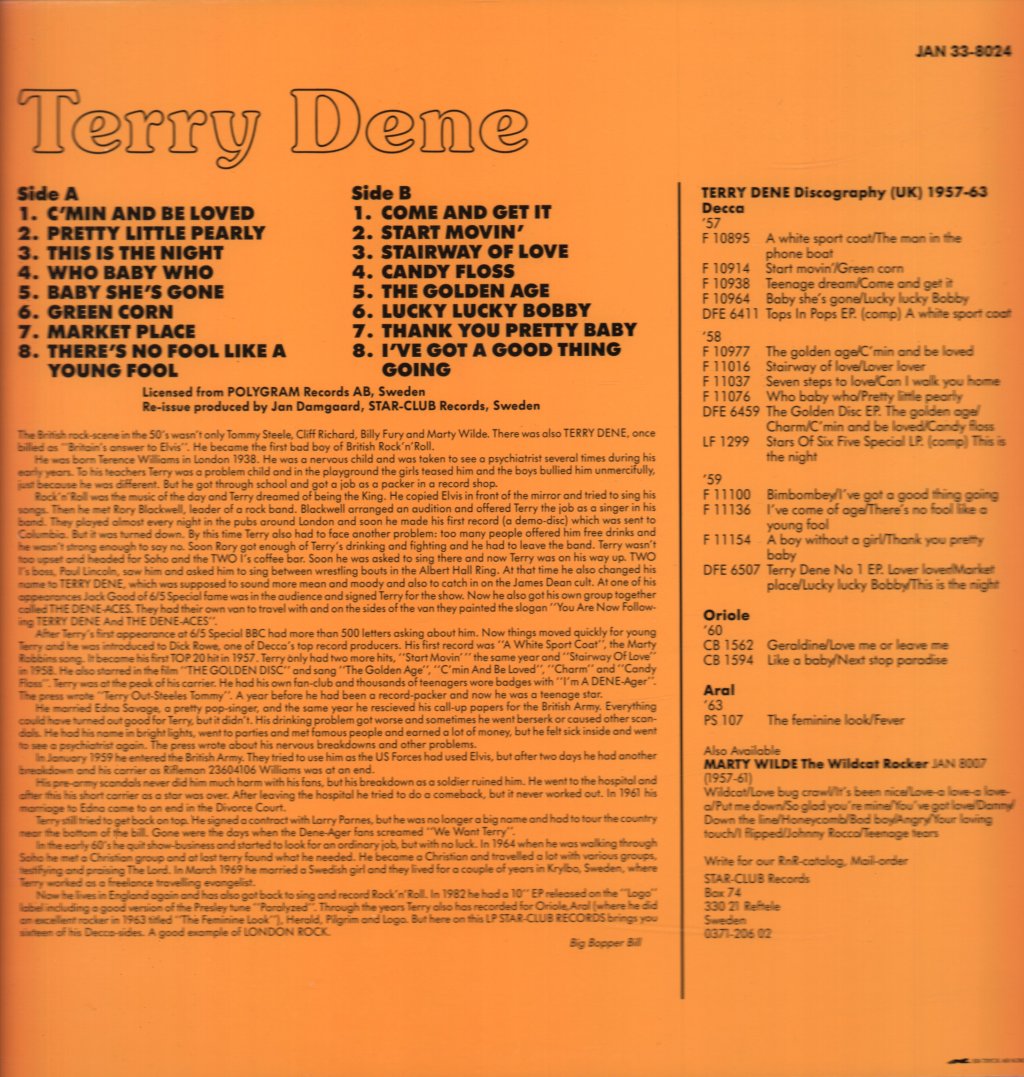 Terry Dene - London Rock - Lp