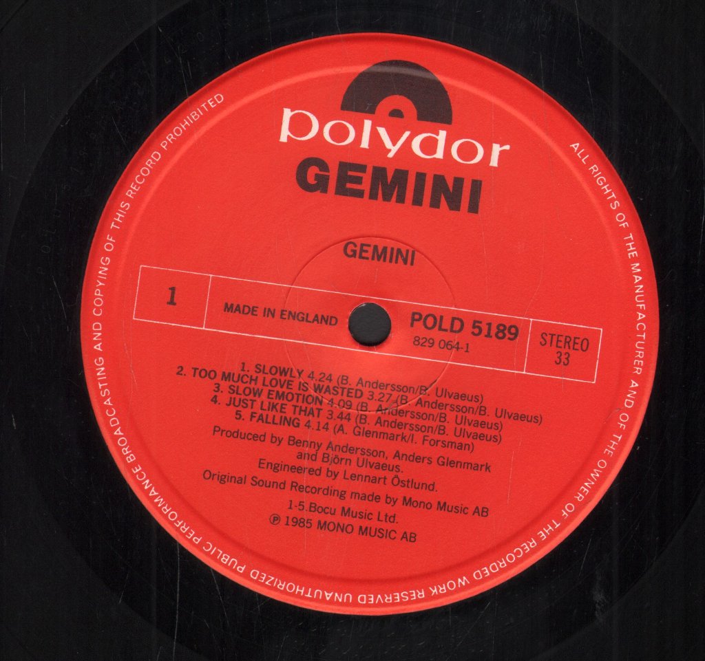 Gemini (80'S Group) - Gemini - Lp