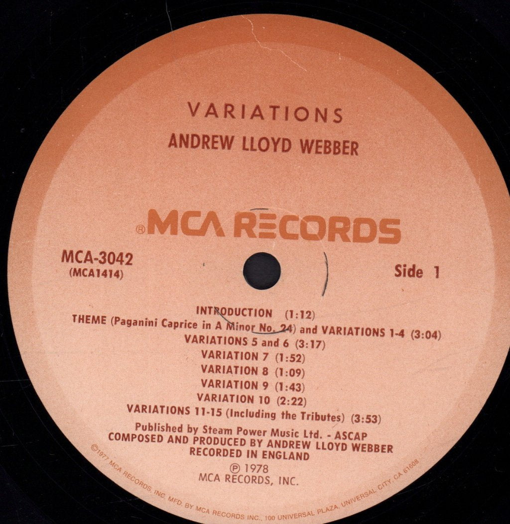 Andrew Lloyd Webber - Variations - Lp