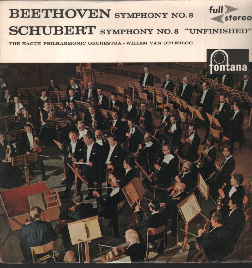 Hague Philharmonic Orchestra / Willem Van Otterloo - Beethoven - Symphony No.8 / Schubert - Symphony No.8 - Lp