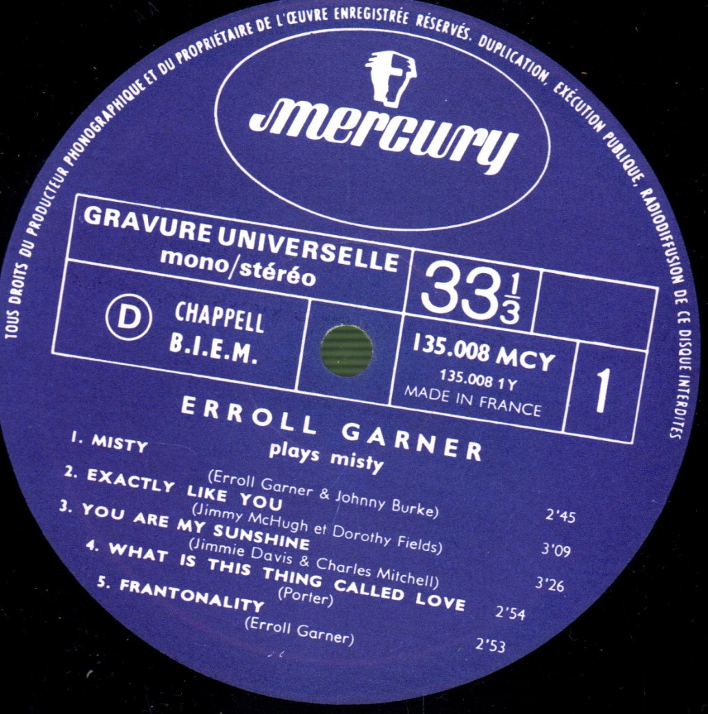 Erroll Garner - Plays Misty - Lp