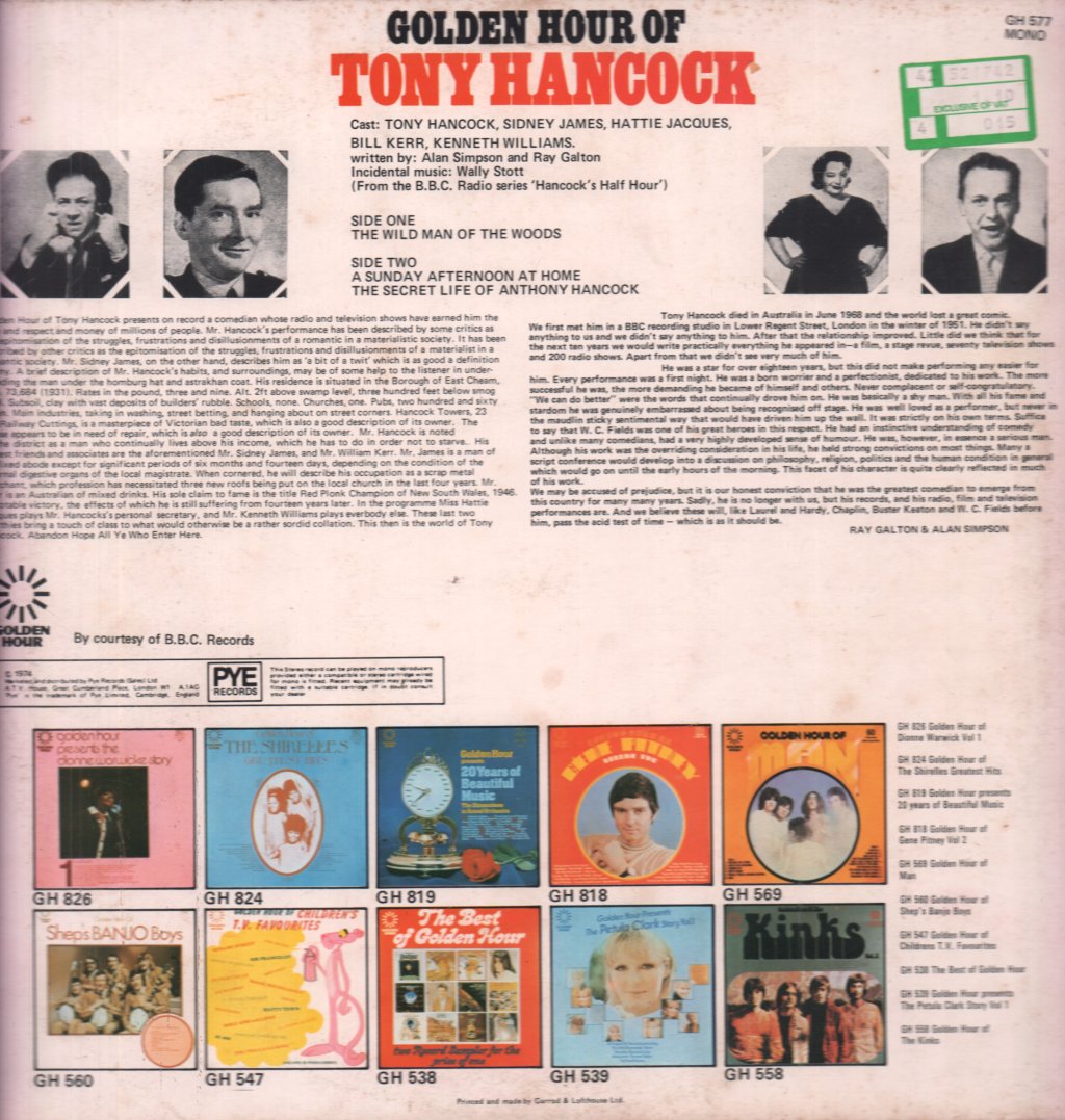 Tony Hancock - Golden Hour - Lp