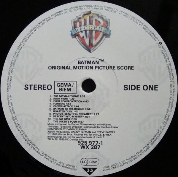 Danny Elfman - Batman Original Motion Picture Score - Lp