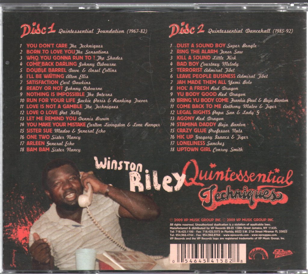 Winston Riley - Quintessential Techniques - Double Cd