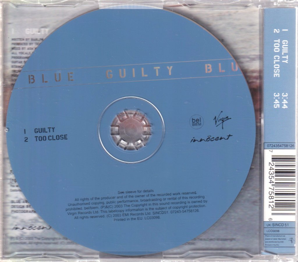Blue (Boyband) - Guilty - Cd