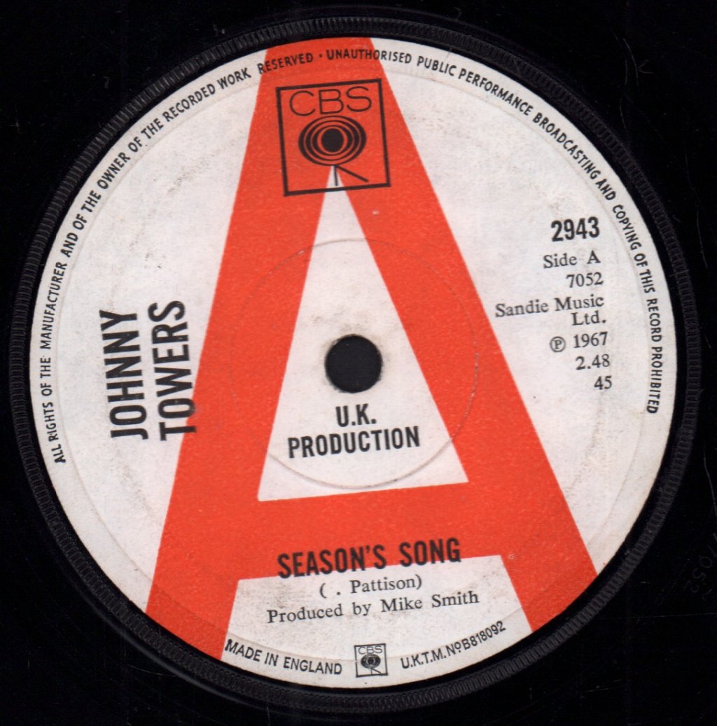 Johnny Towers - Season's Song - 7 Inch