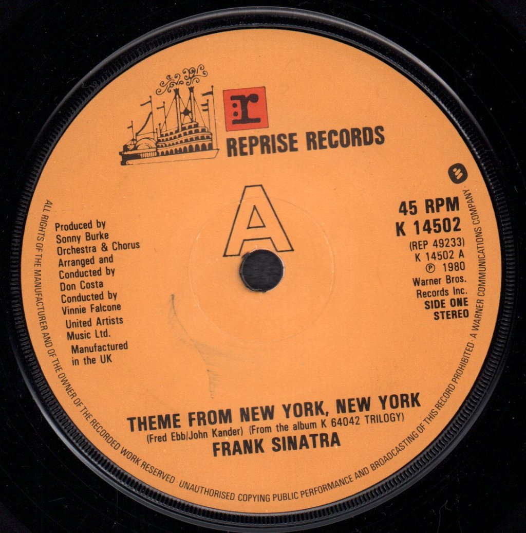 Frank Sinatra - Theme From New York New York - 7 Inch
