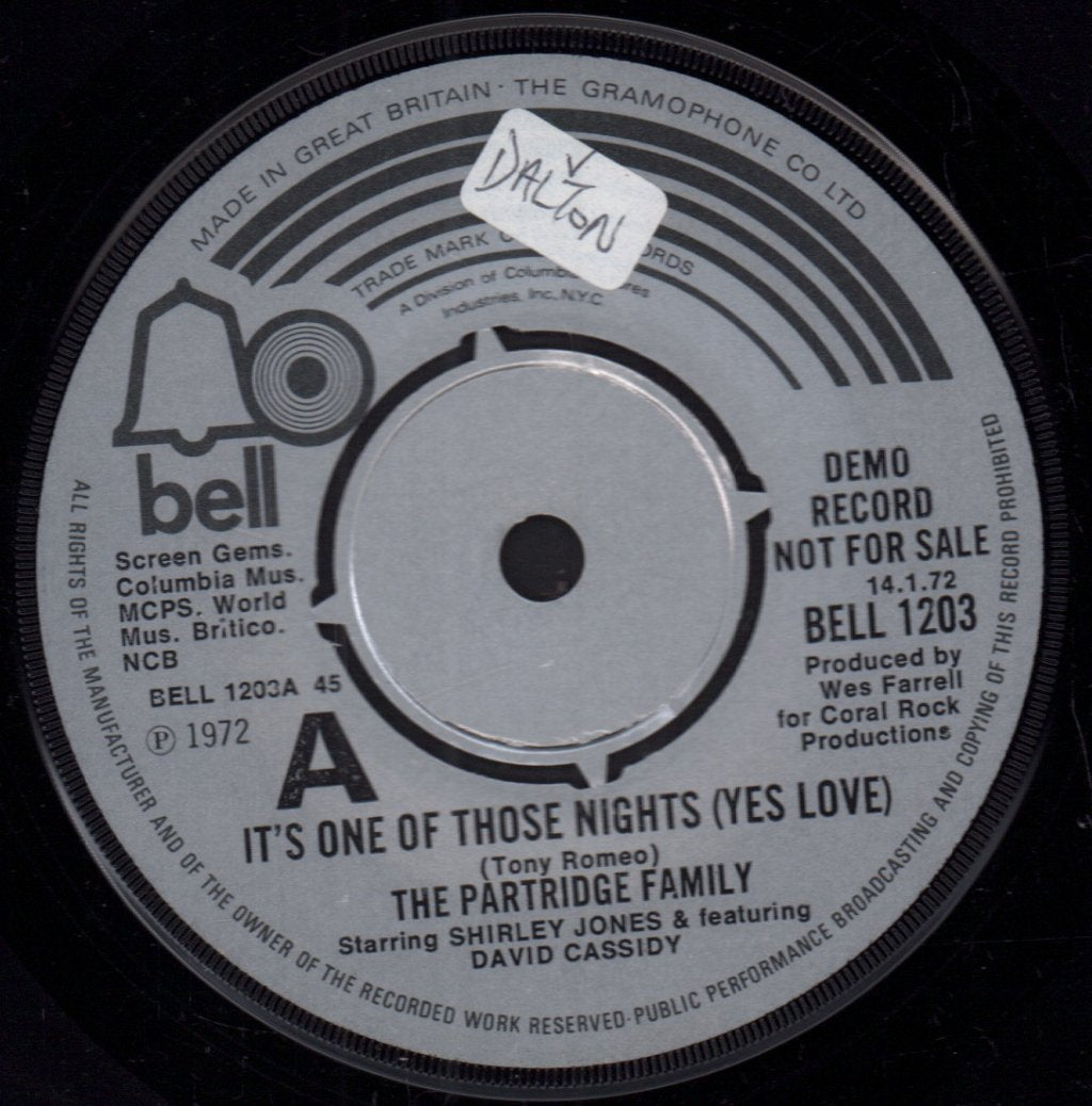 Partridge Family - It's One Of Those Nights - 7 Inch