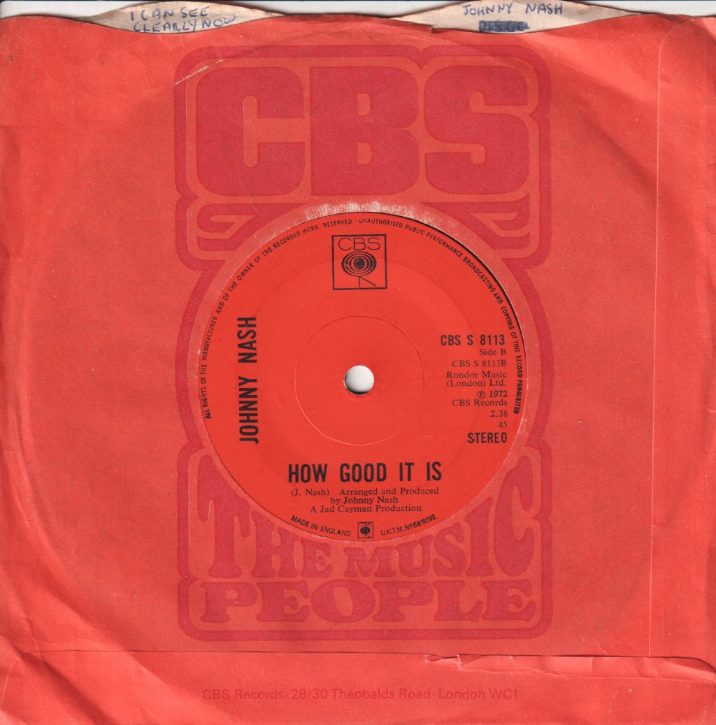 Johnny Nash - I Can See Clearly Now - 7 Inch