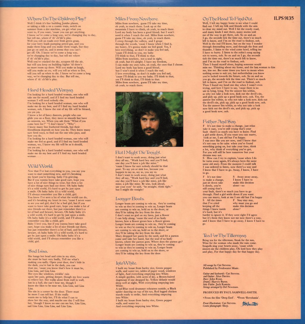 Cat Stevens - Tea For The Tillerman - Lp